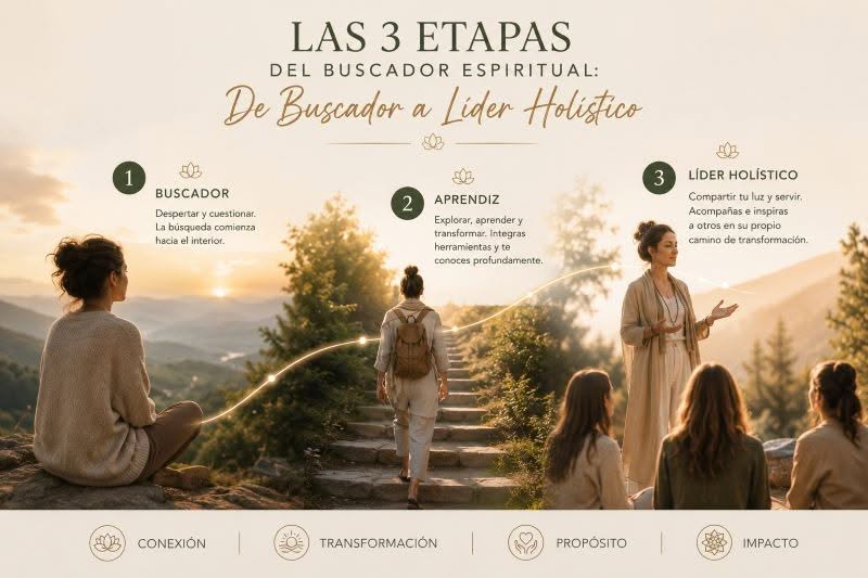 LAS 3 ETAPAS DEL BUSCADOR ESPIRITUAL: DE BUSCADOR A LÍDER HOLÍSTICO
